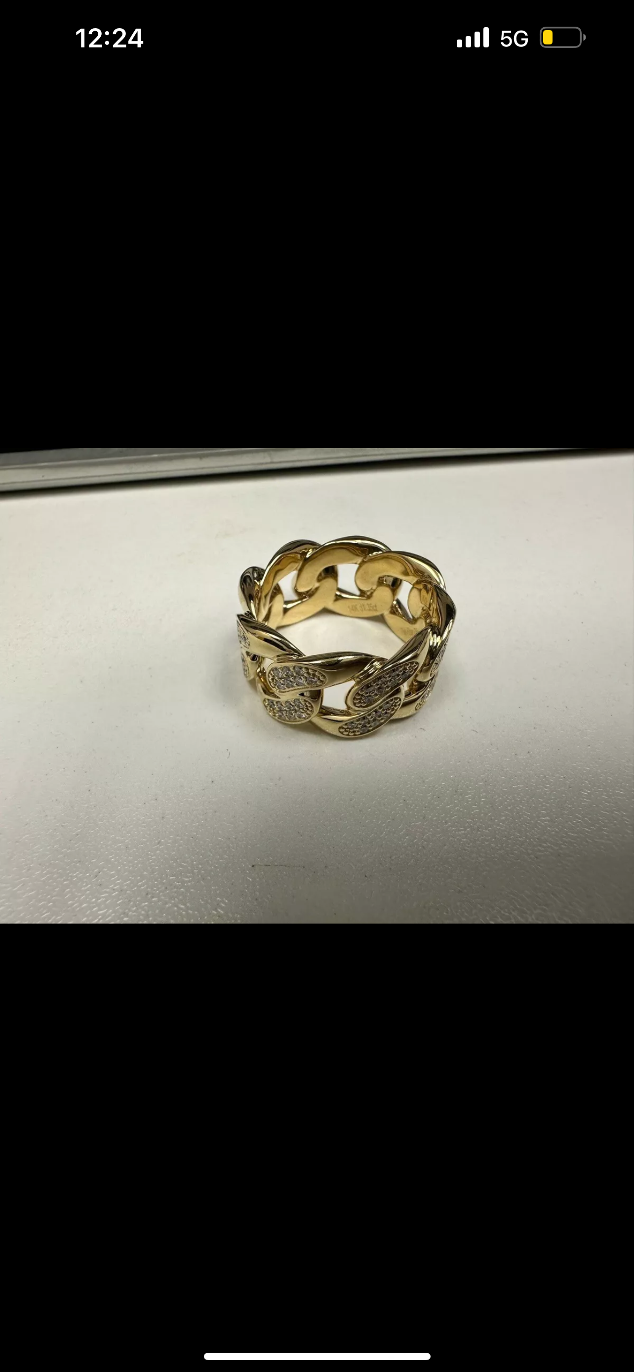 14k Solid Gold Cuban Ring 1.4ct Vs1 Diamonds
