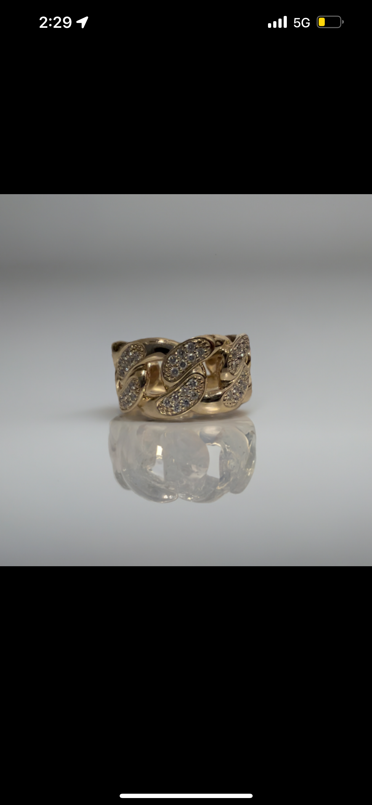 14k Solid Gold Cuban Ring 1.4ct Vs1 Diamonds