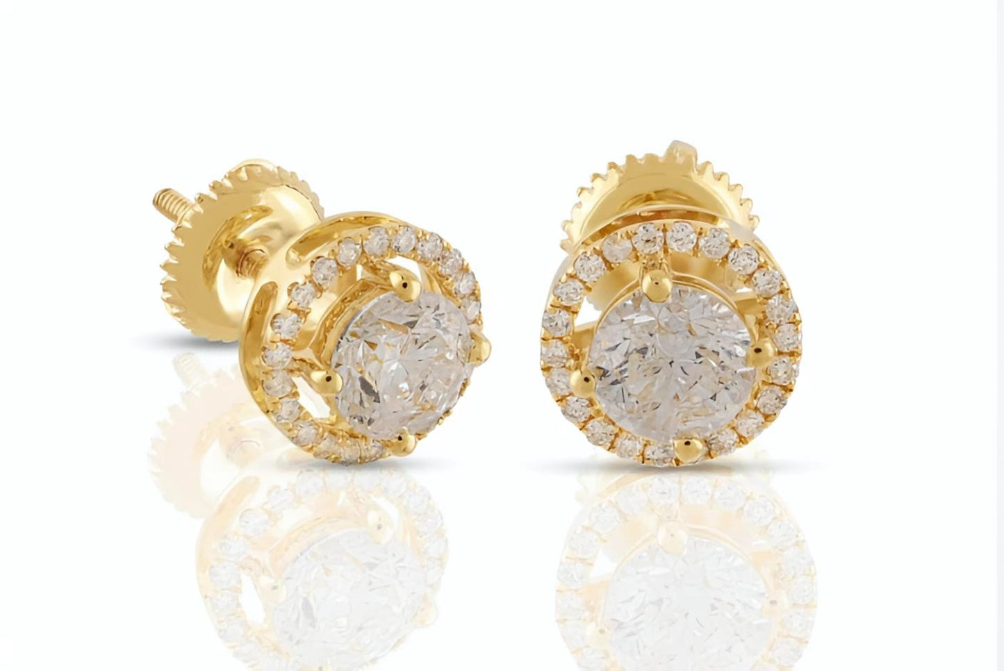 Halo Stud 1.1ct Lab Grown Diamond Earrings