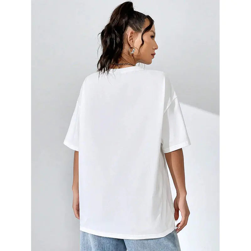Women's Cotton Race Car Graphic T-Shirt, Short Sleeve