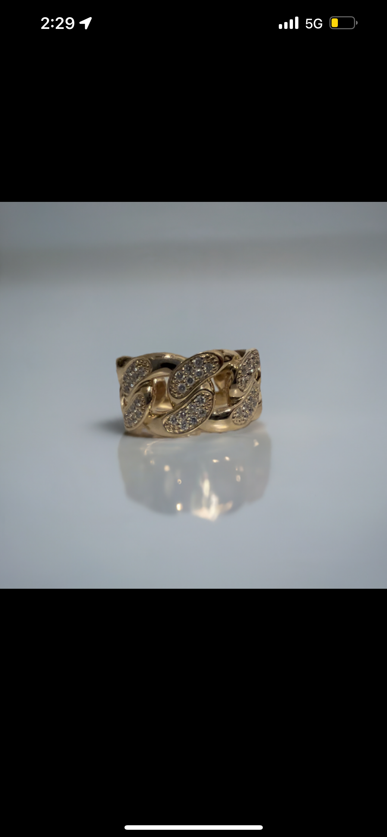 14k Solid Gold Cuban Ring 1.4ct Vs1 Diamonds
