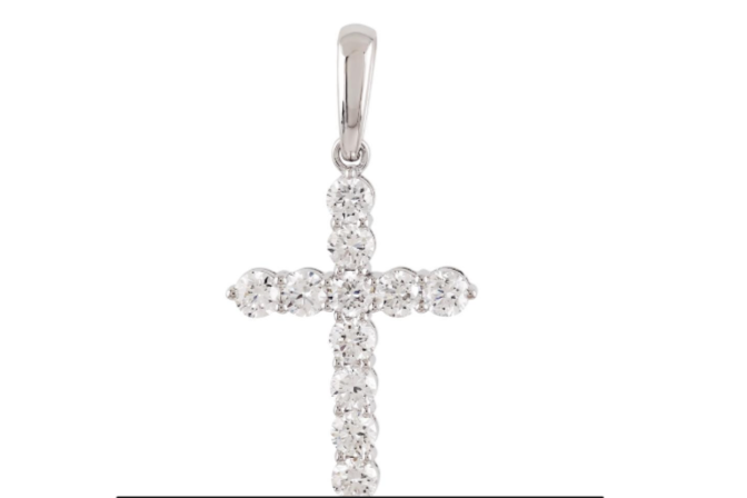 1.53Ct Diamond Cross Pendant