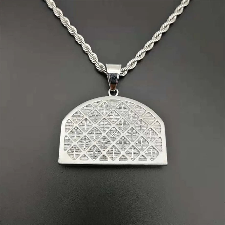 Iced Out The Last Supper Pendant Necklace Gold Color Stainless Steel