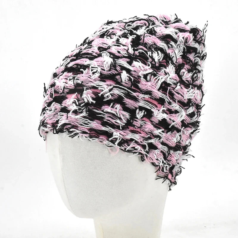 Balaclava Distressed Knitted Caps Full Face Ski Mask