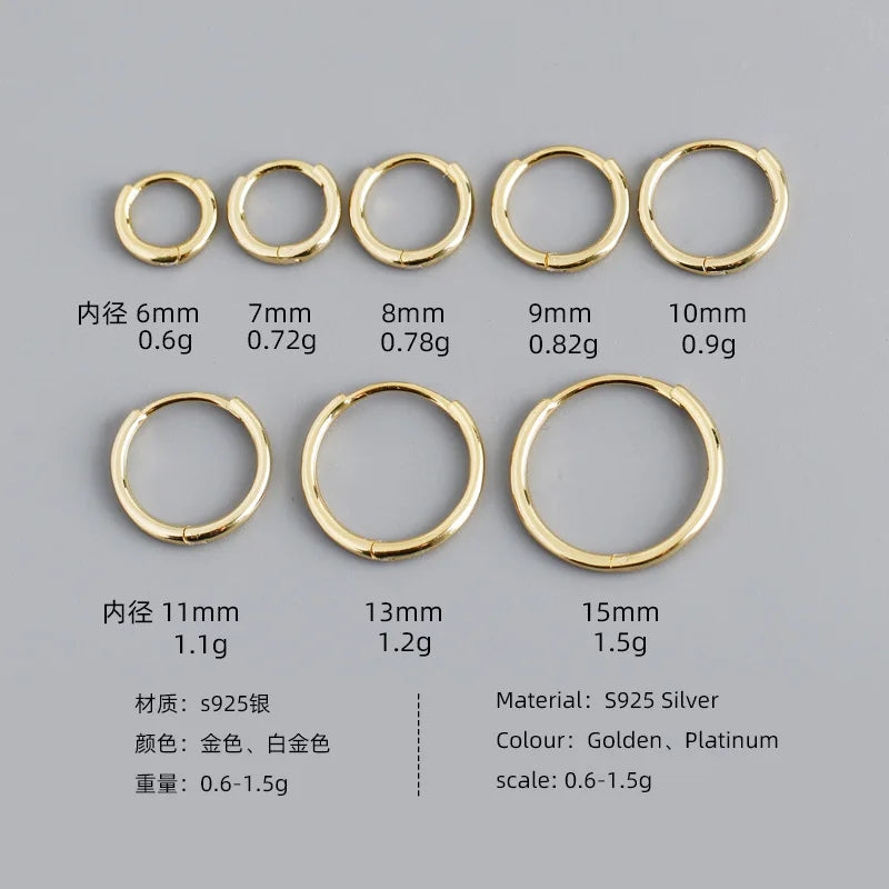 925 Sterling Hoop Earrings