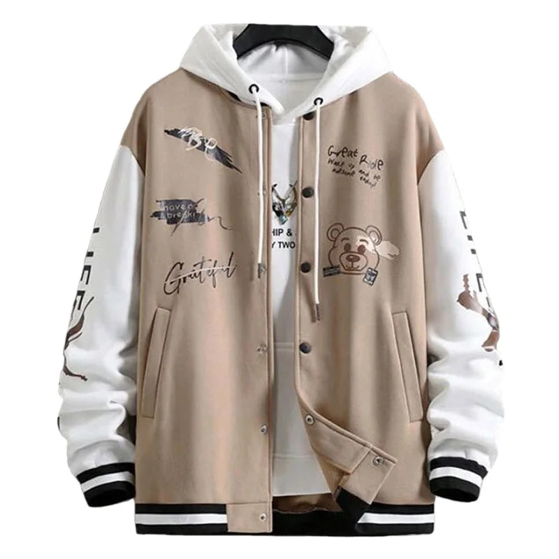 Men's Hooded Long Sleeve Jacket