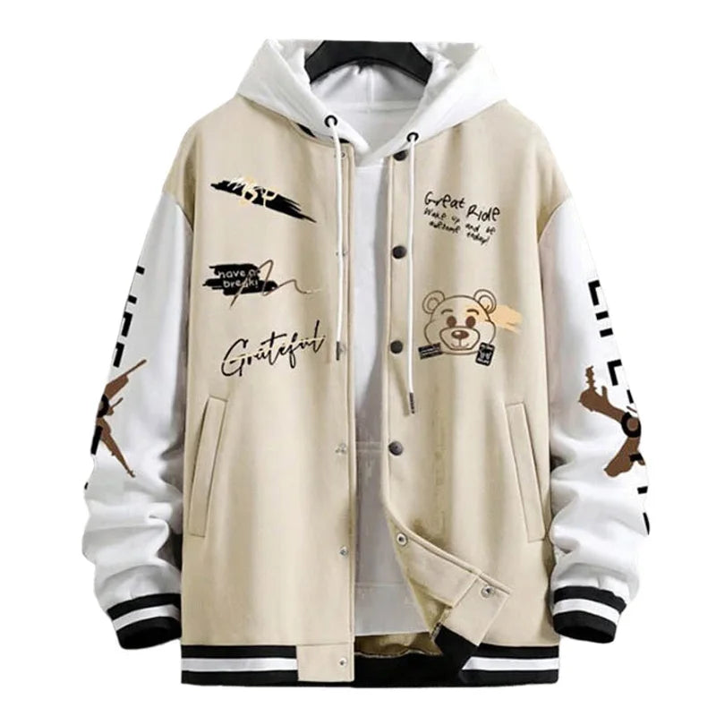 Men's Hooded Long Sleeve Jacket