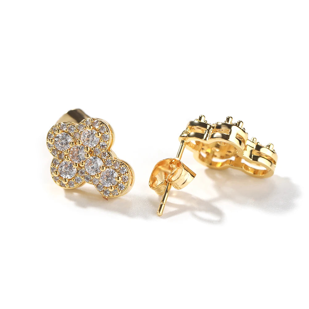 Cross Earrings Iced Out Cubic Zirconia