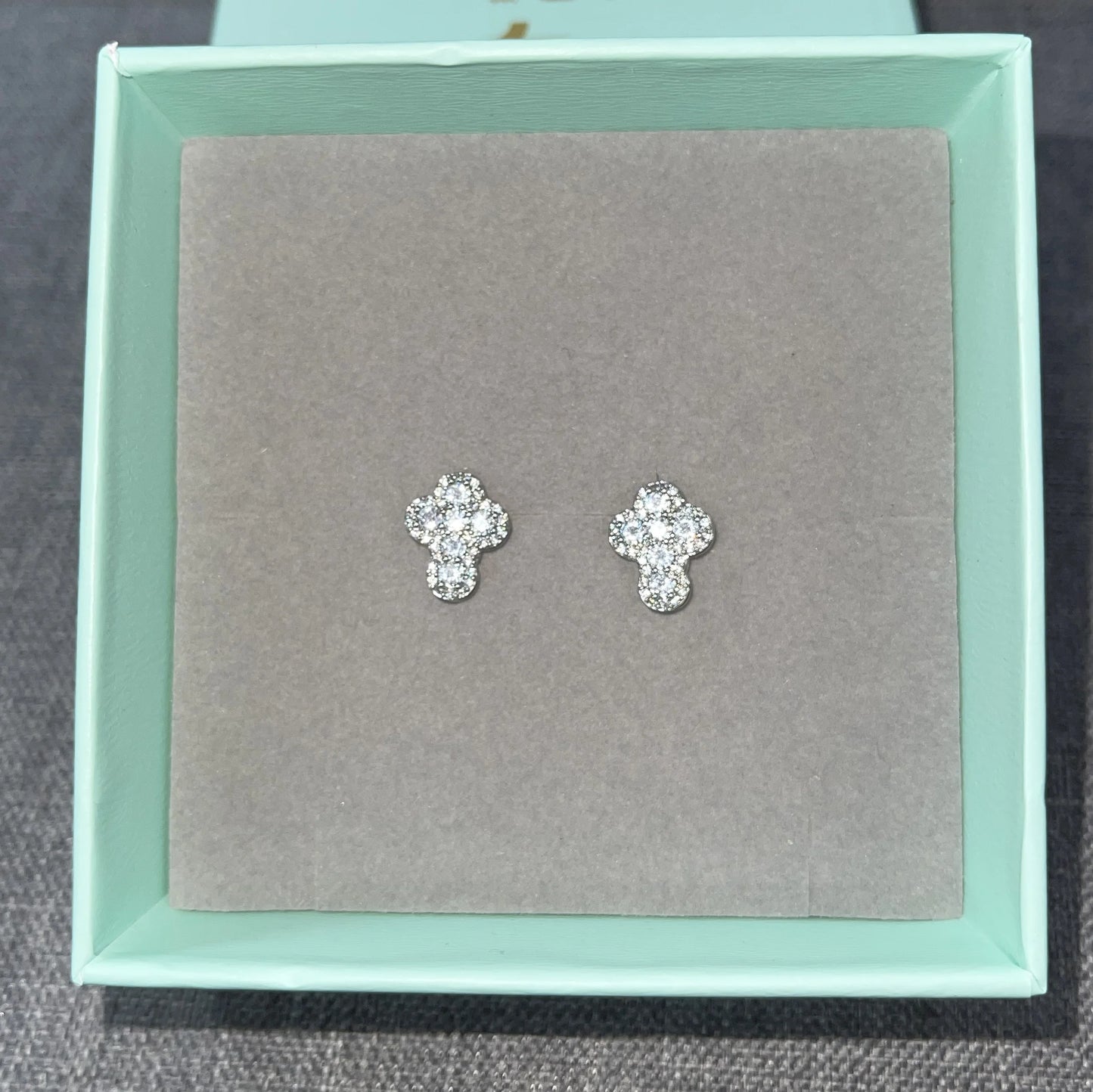 Cross Earrings Iced Out Cubic Zirconia