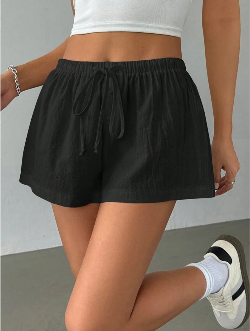 Elegant Beach Party Club Shorts Casual Loose Wide Leg Pants