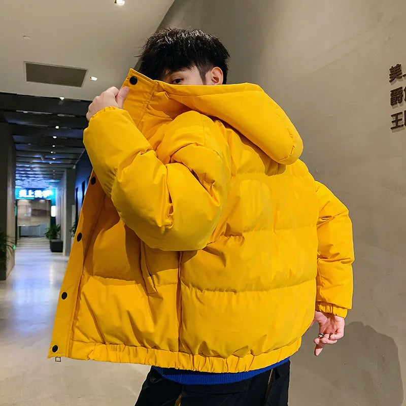 Men Harajuku Colorful Bubble Coat