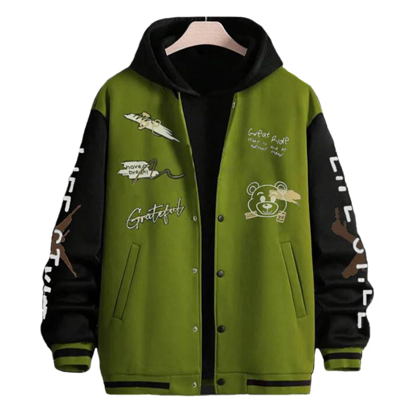 Men's Hooded Long Sleeve Jacket