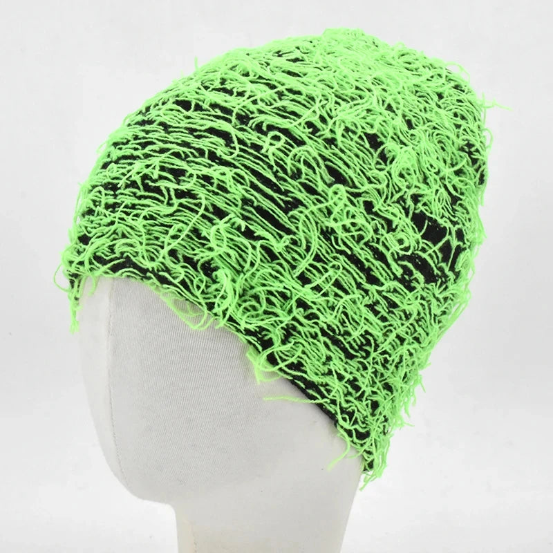 Balaclava Distressed Knitted Caps Full Face Ski Mask