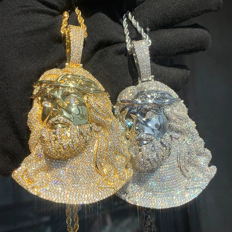 5A+ Cubic Zirconic Iced Out JESUS PIECE Pendants