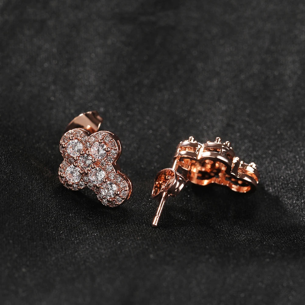 Cross Earrings Iced Out Cubic Zirconia