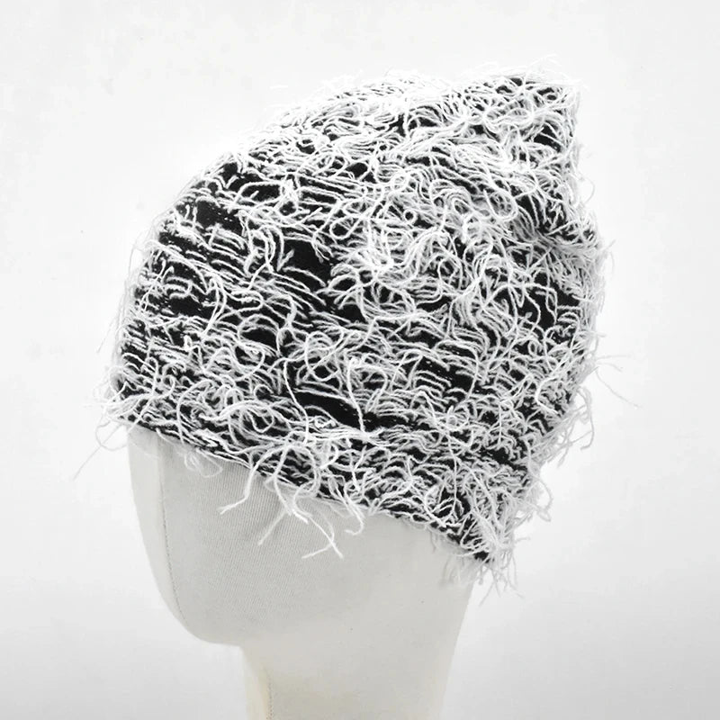 Balaclava Distressed Knitted Caps Full Face Ski Mask