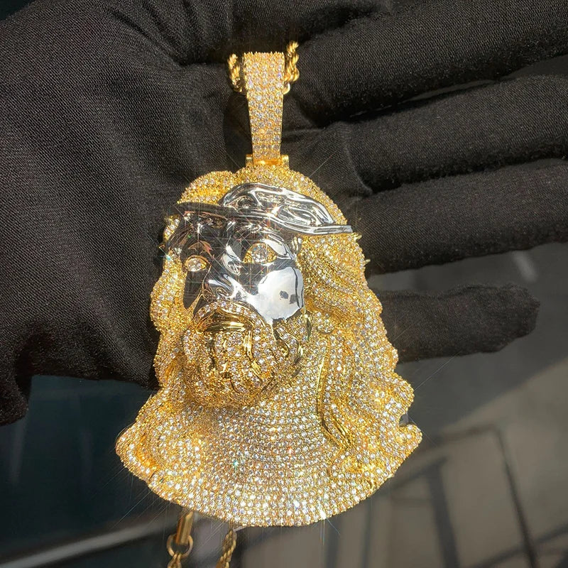 5A+ Cubic Zirconic Iced Out JESUS PIECE Pendants