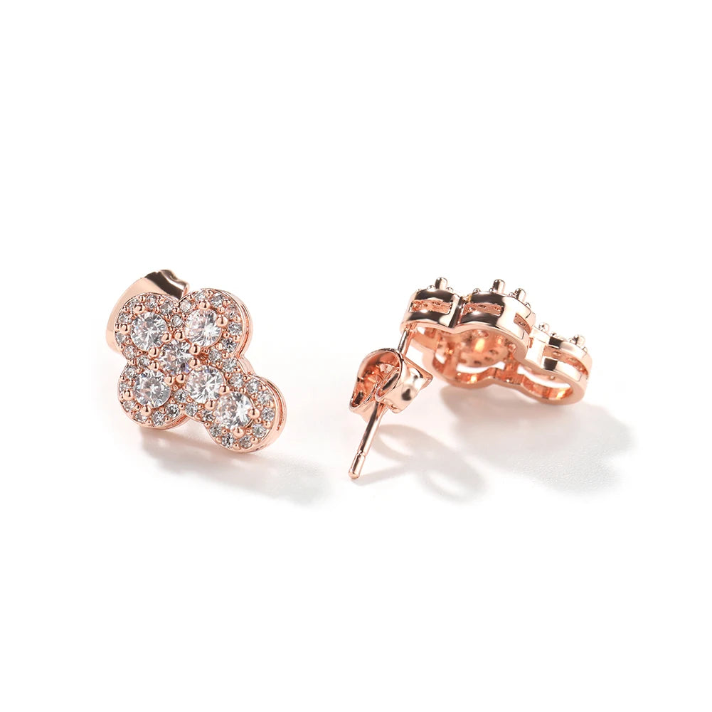 Cross Earrings Iced Out Cubic Zirconia