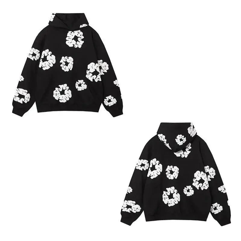Loose Printed Hoodie