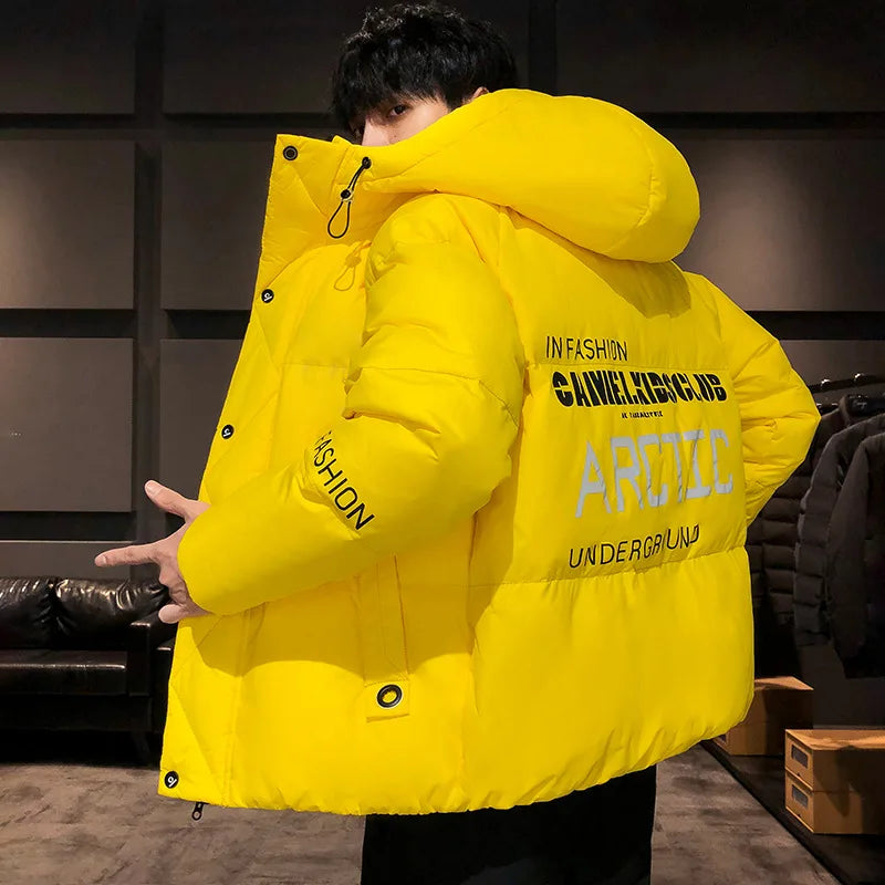 Men Harajuku Colorful Bubble Coat
