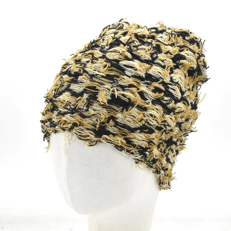 Balaclava Distressed Knitted Caps Full Face Ski Mask