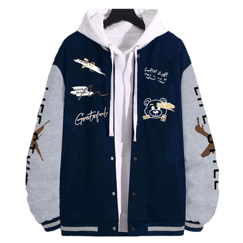 Men's Hooded Long Sleeve Jacket