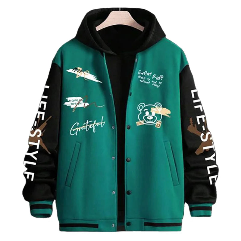 Men's Hooded Long Sleeve Jacket