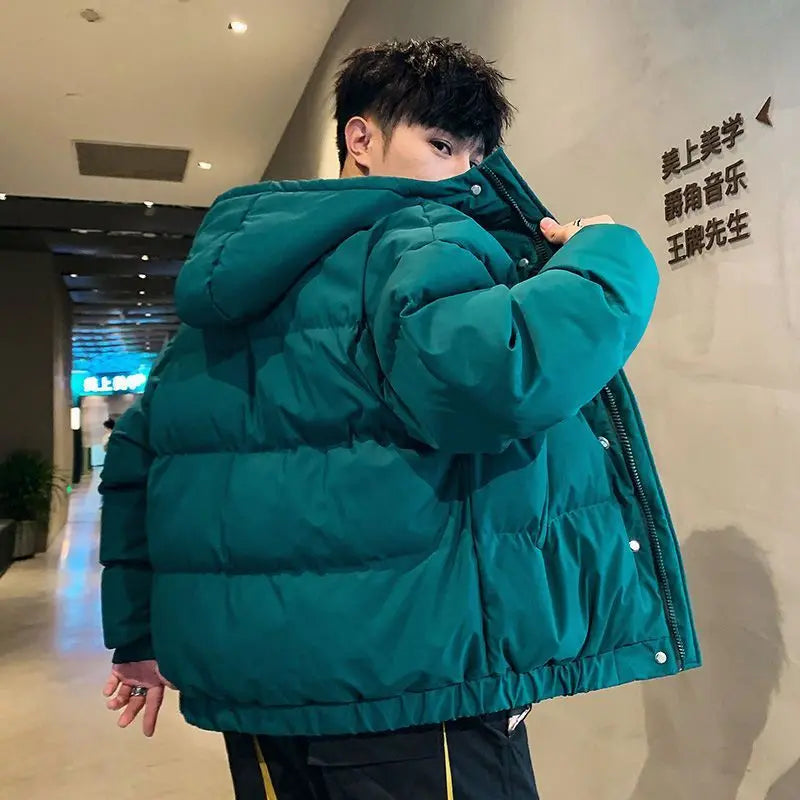 Men Harajuku Colorful Bubble Coat