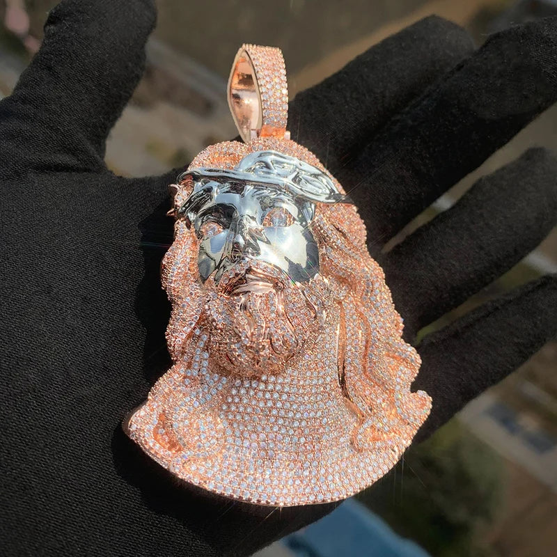 5A+ Cubic Zirconic Iced Out JESUS PIECE Pendants