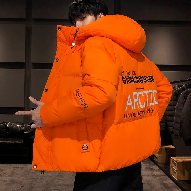 Men Harajuku Colorful Bubble Coat