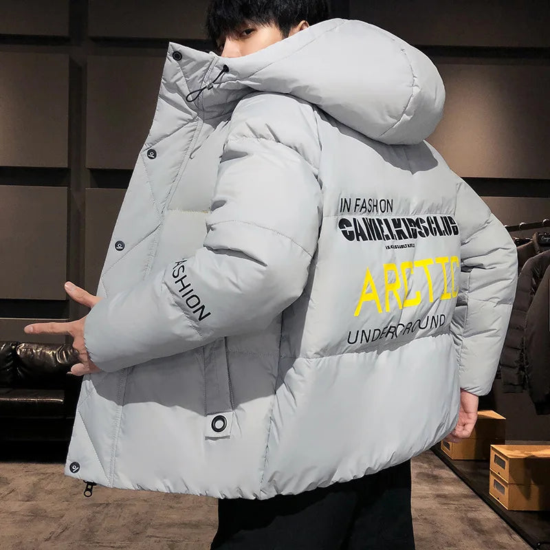Men Harajuku Colorful Bubble Coat
