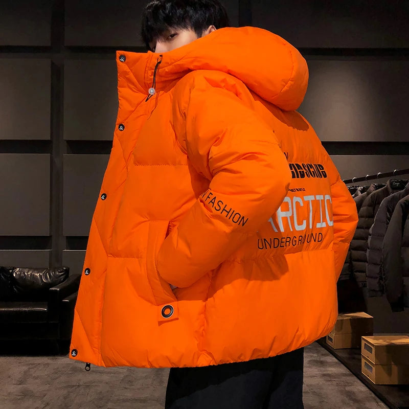 Men Harajuku Colorful Bubble Coat