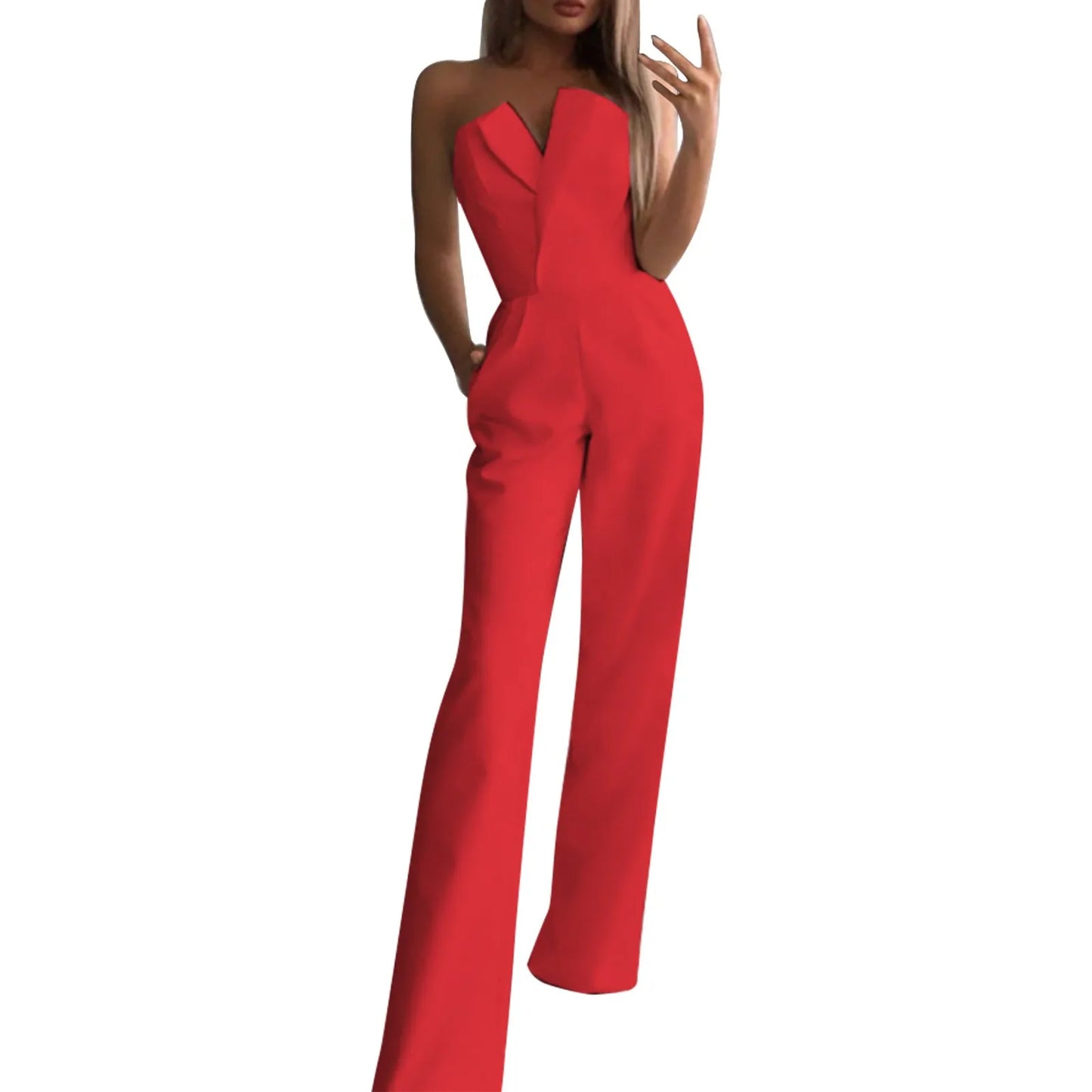 Women’s Solid Tube Top Sleeveless Romper