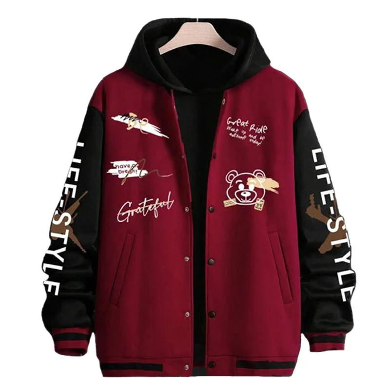 Men's Hooded Long Sleeve Jacket