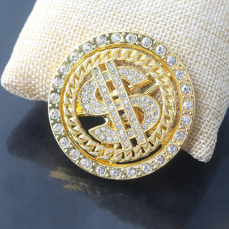 Rotatable Dollar Pendant Necklace