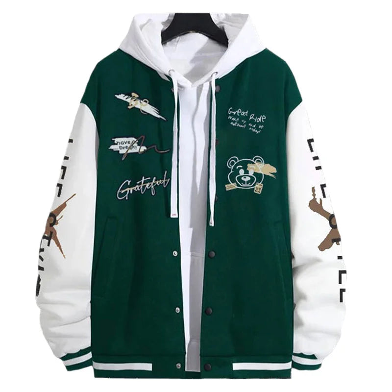 Men's Hooded Long Sleeve Jacket
