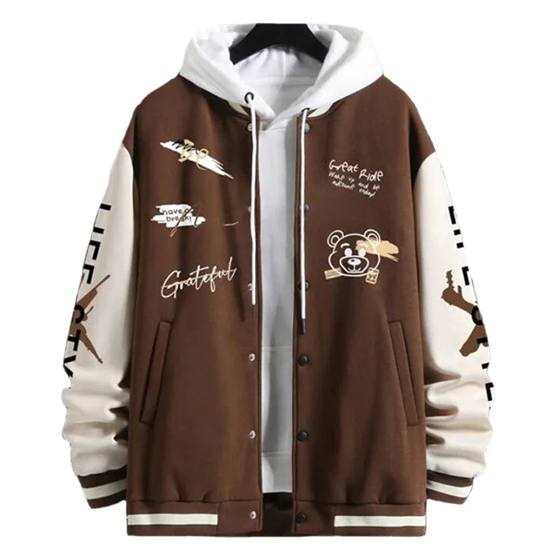 Men's Hooded Long Sleeve Jacket