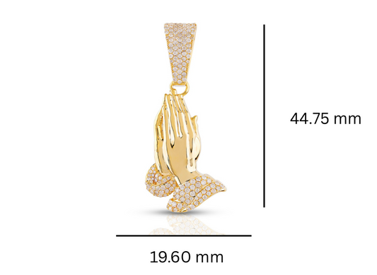 Praying Hands Diamond Pendant