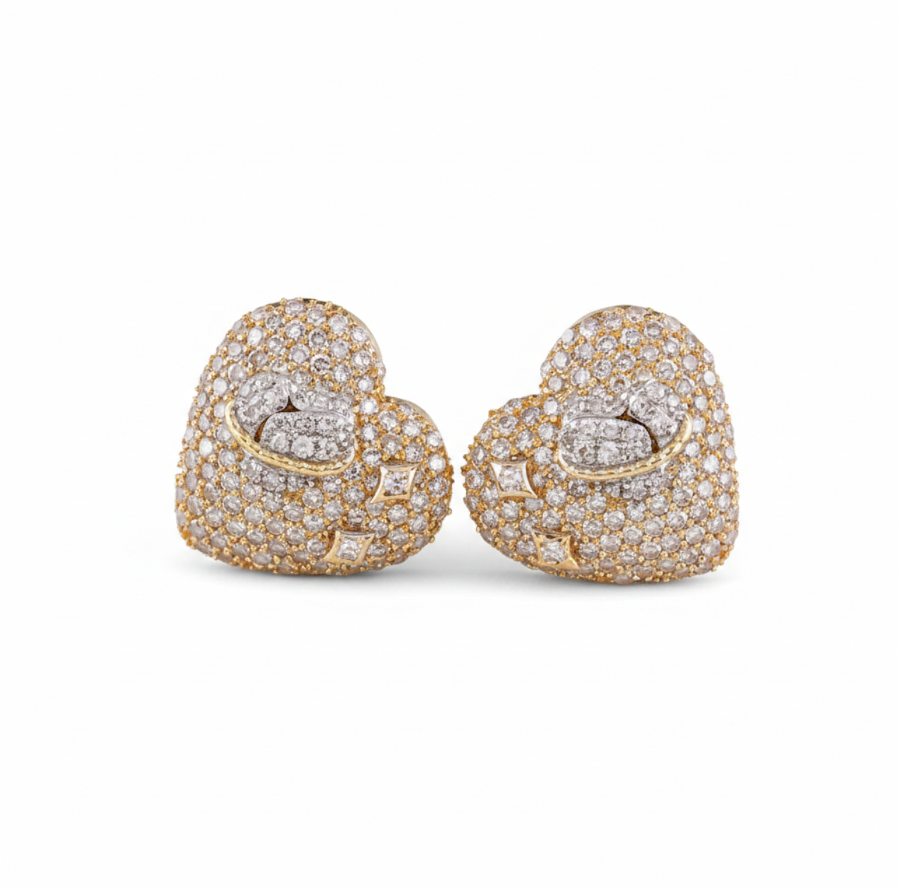Heart Shaped .82ct Diamond Earrings