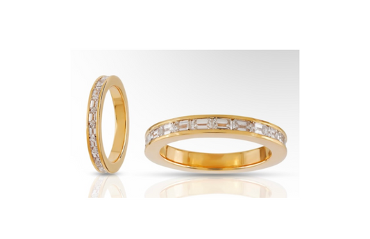 Lab Grown Diamond Channel Set Baguette Wedding Ring