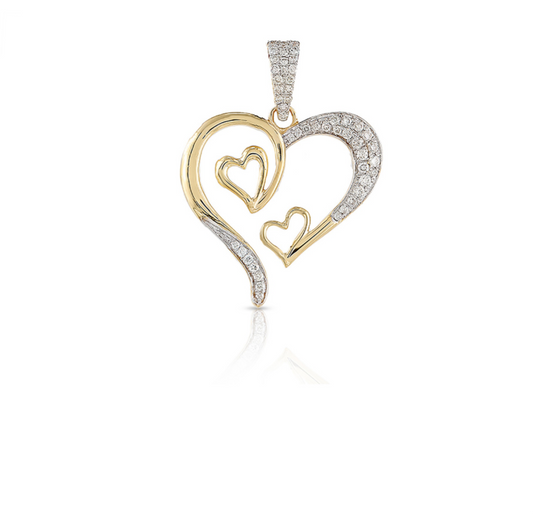 Diamond Double Heart Pendant