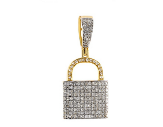 Iced Out Diamond Lock Pendant