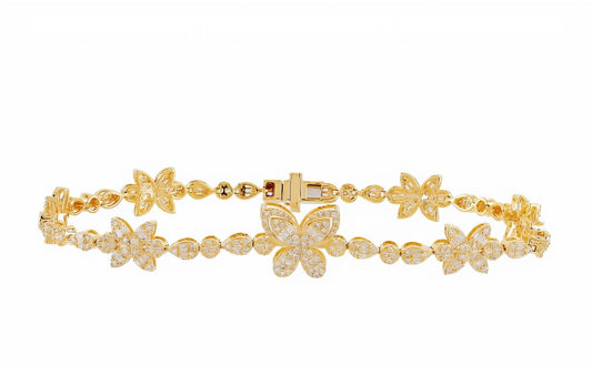 Lab Grown Diamond Butterfly Bracelet