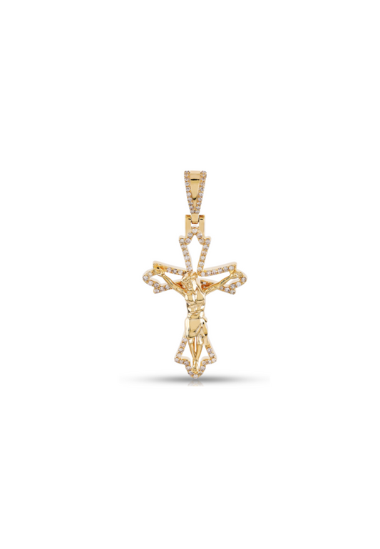 Diamond Jesus Cross Pendant