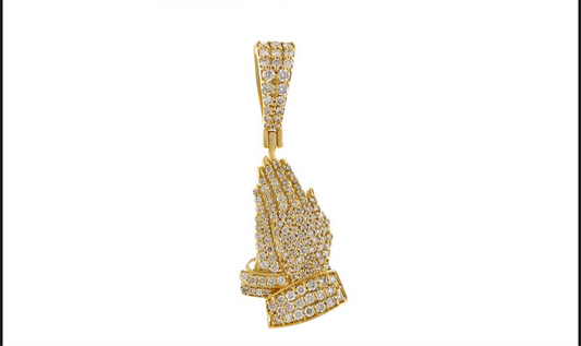 .50ct Diamond Praying Hands Pendant
