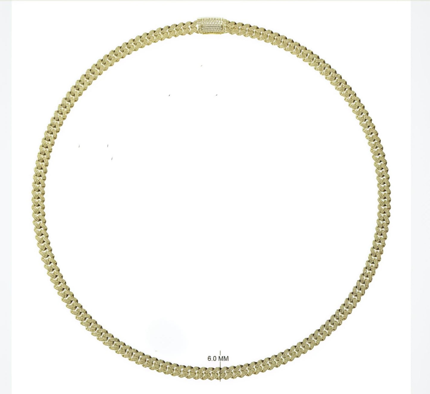 6MM 24inch Lab Grown Diamond Cuban Link Necklace