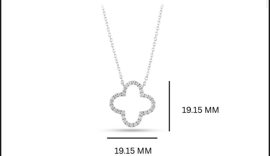 .95CTW Open Clover Diamond Necklace