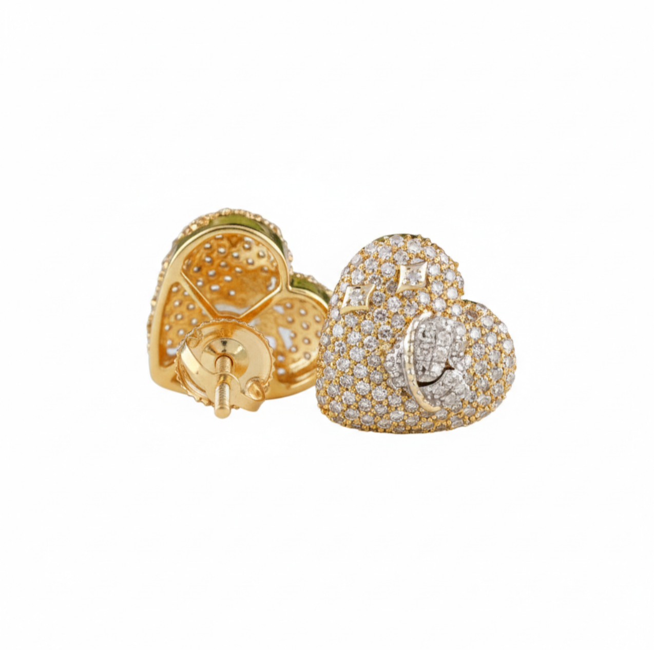 Heart Shaped .82ct Diamond Earrings