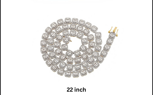 Iced Out Square Diamond Tennis Chain