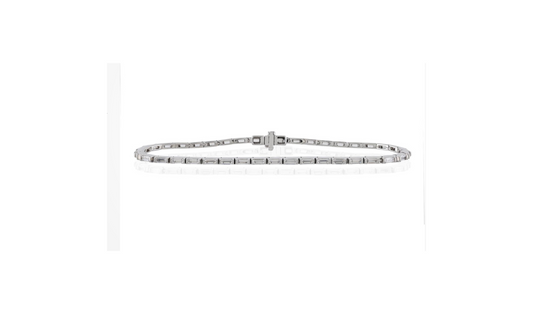 3.48CTW Diamond Baguette Tennis Bracelet